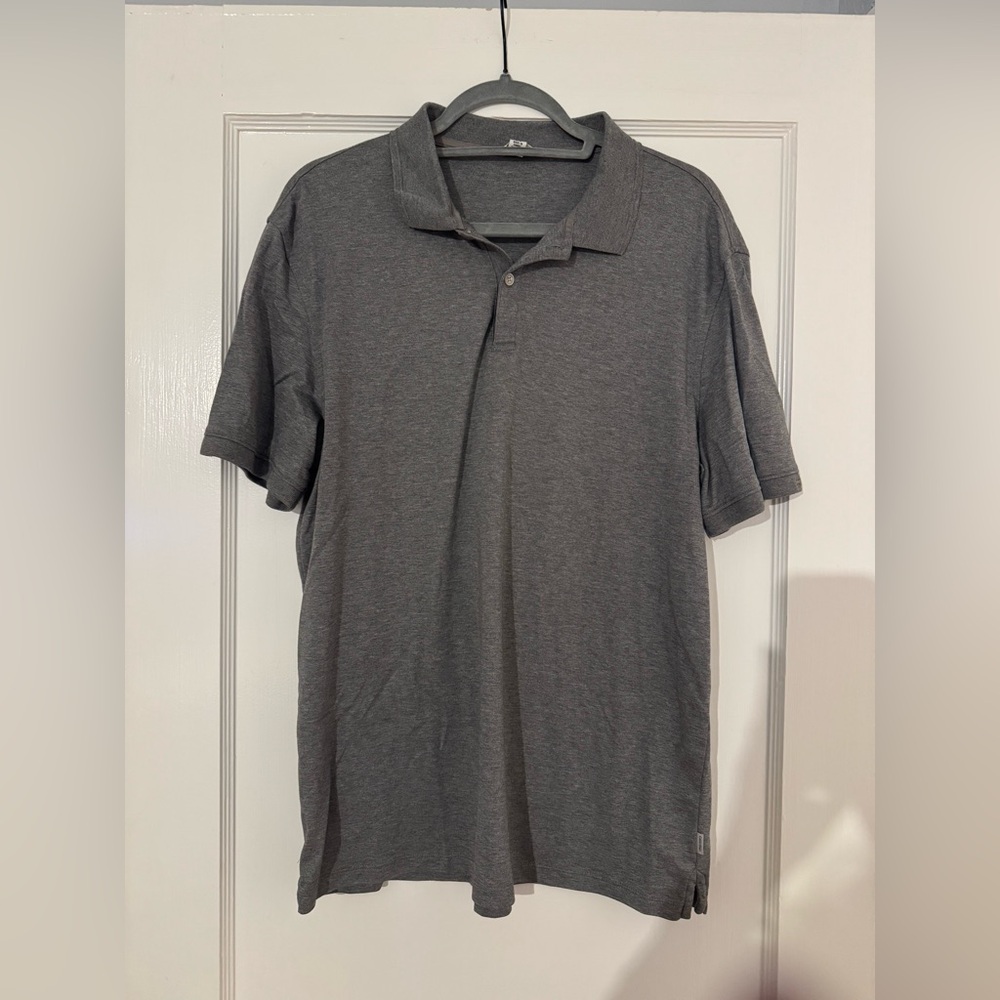Calvin Klein Men's Gray Polo Shirt size Large